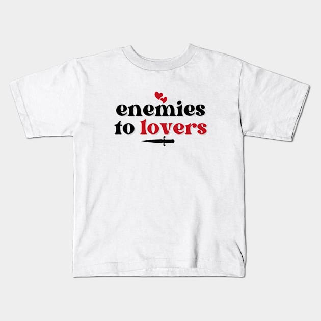 Enemies to Lovers Trope Kids T-Shirt by hereidrawagain